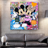 Décoration murale sur toile Disney Mickey et Minnie Mouse