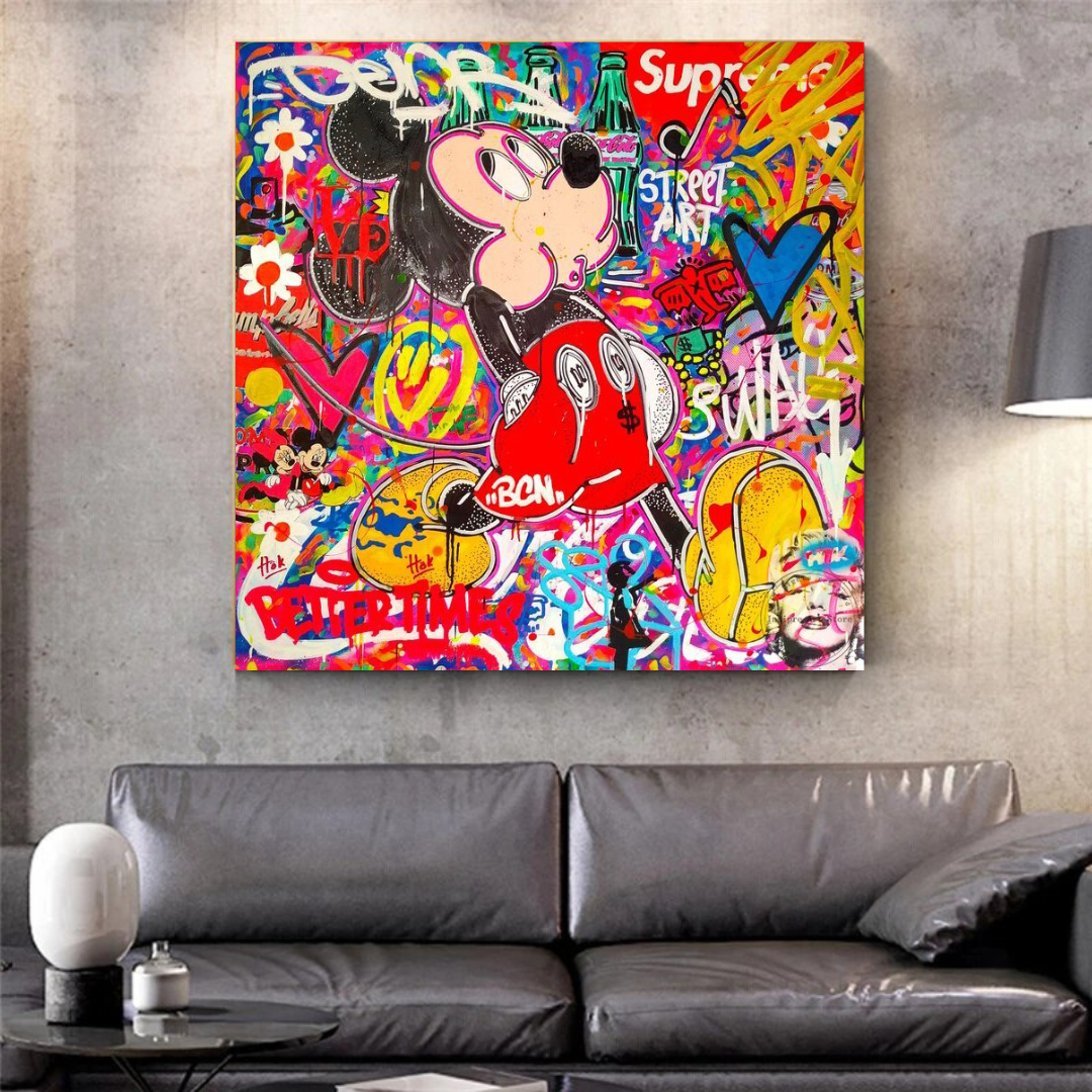 Arte de pared de lona Supreme de Mickey Mouse de Disney