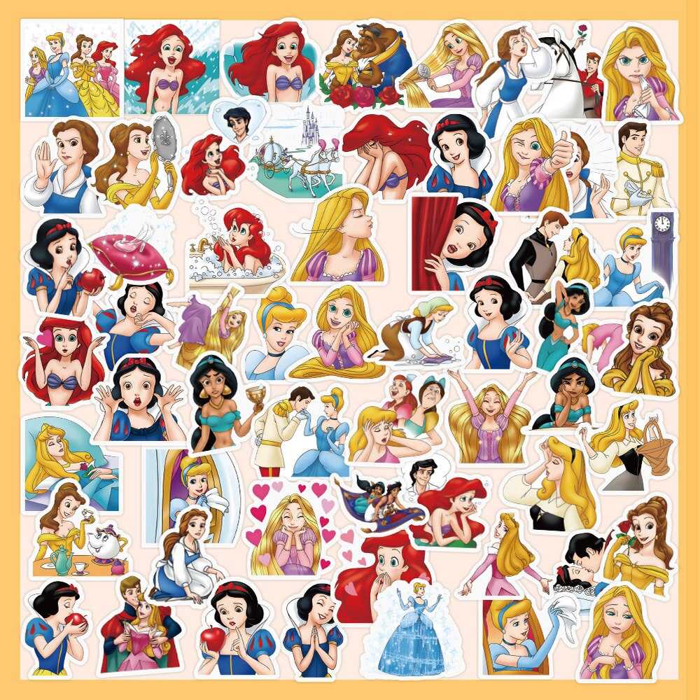 Disney Mix Cute Princess Graffiti Stickers