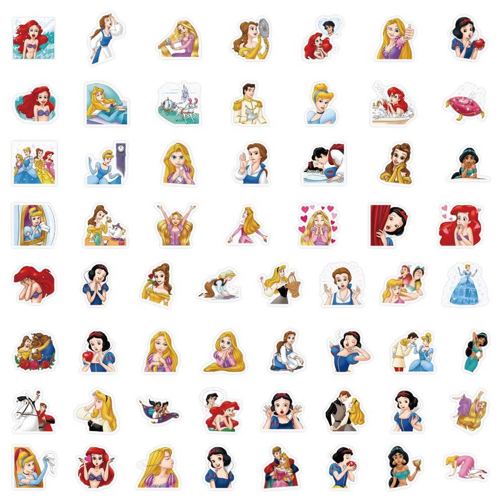 Disney Mix Cute Princess Graffiti Stickers