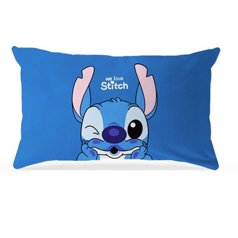 Federe per cuscini Disney Copricuscino Cartone Animato Lilo Stitch su Letto Divano Regalo di Natale per Ragazzi e Ragazze 40x65cm