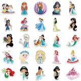 Disney Princess Stickers Frozen Anna/Elsa Cinderella Ariel Snow White Cartoon Movie Princess Decals Kids Toy Gift