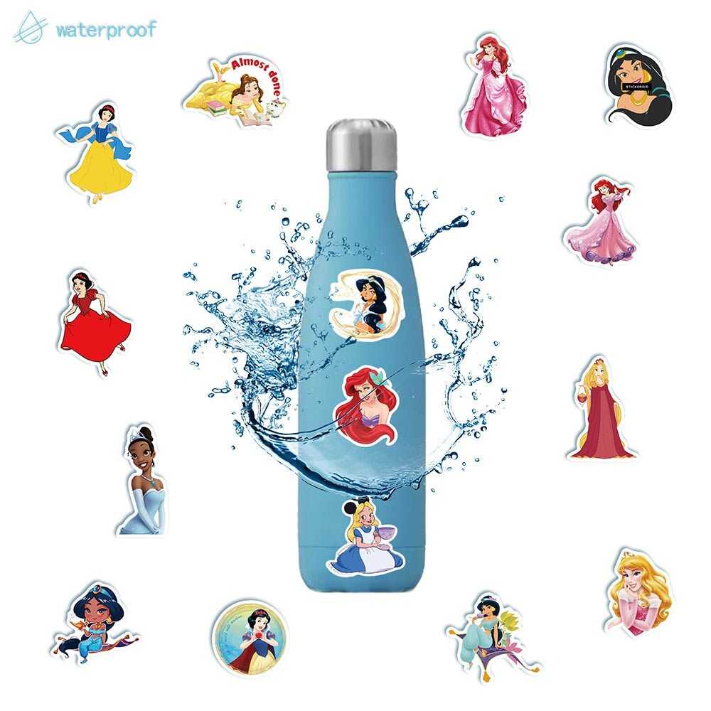 Disney Princess Stickers Frozen Anna/Elsa Cinderella Ariel Snow White Cartoon Movie Princess Decals Kids Toy Gift