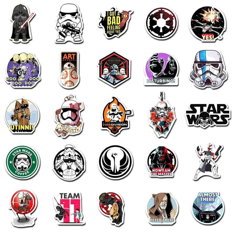 Disney Star Wars Movie Stickers Pack | Famous Bundle Stickers | Waterproof Bundle Stickers