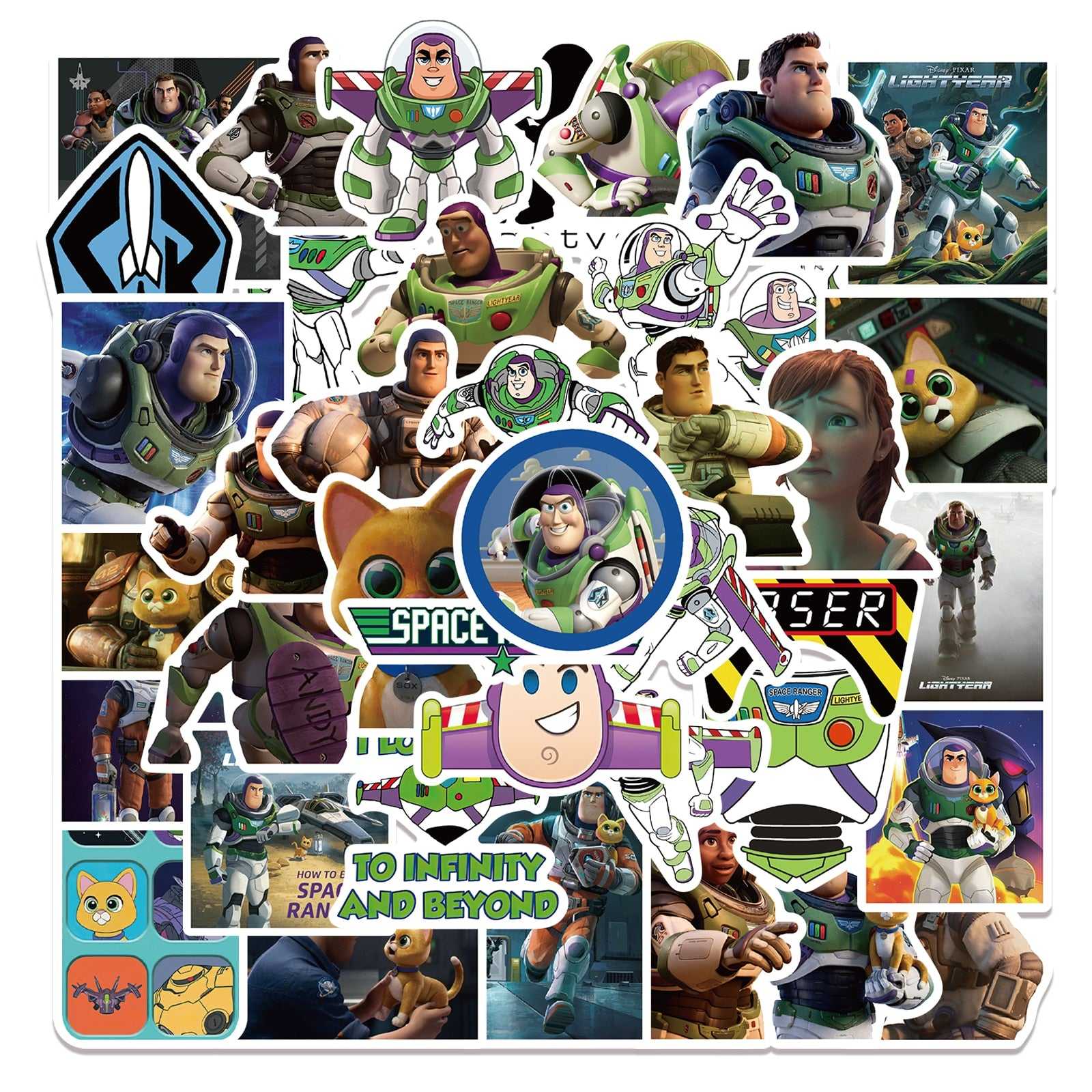 Disney Toy Story Buzz Lightyear Stickers Pack | Famous Bundle Stickers | Waterproof Bundle Stickers