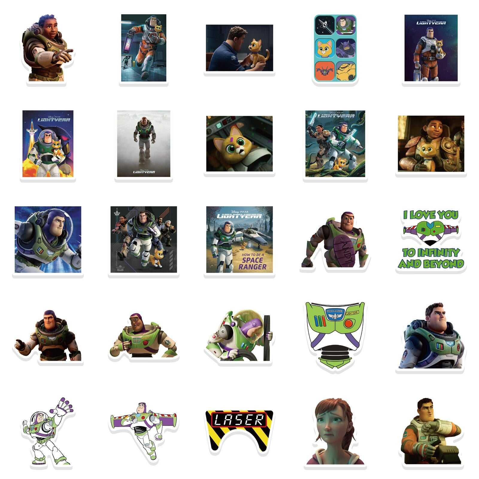 Disney Toy Story Buzz Lightyear Stickers Pack | Famous Bundle Stickers | Waterproof Bundle Stickers