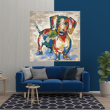 Art mural sur toile de chien