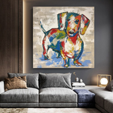 Art mural sur toile de chien