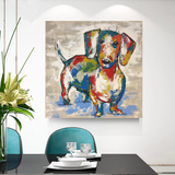 Art mural sur toile de chien