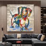 Art mural sur toile de chien