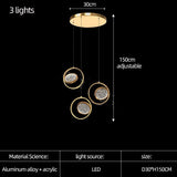 Double Rings Staircase Chandelier: Luxury Lighting Fixture