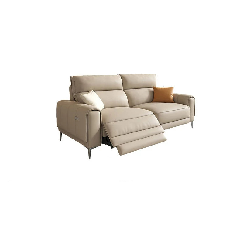 Italian Leather Sectional Sofa Set with Recliner - GraffitiWallArt