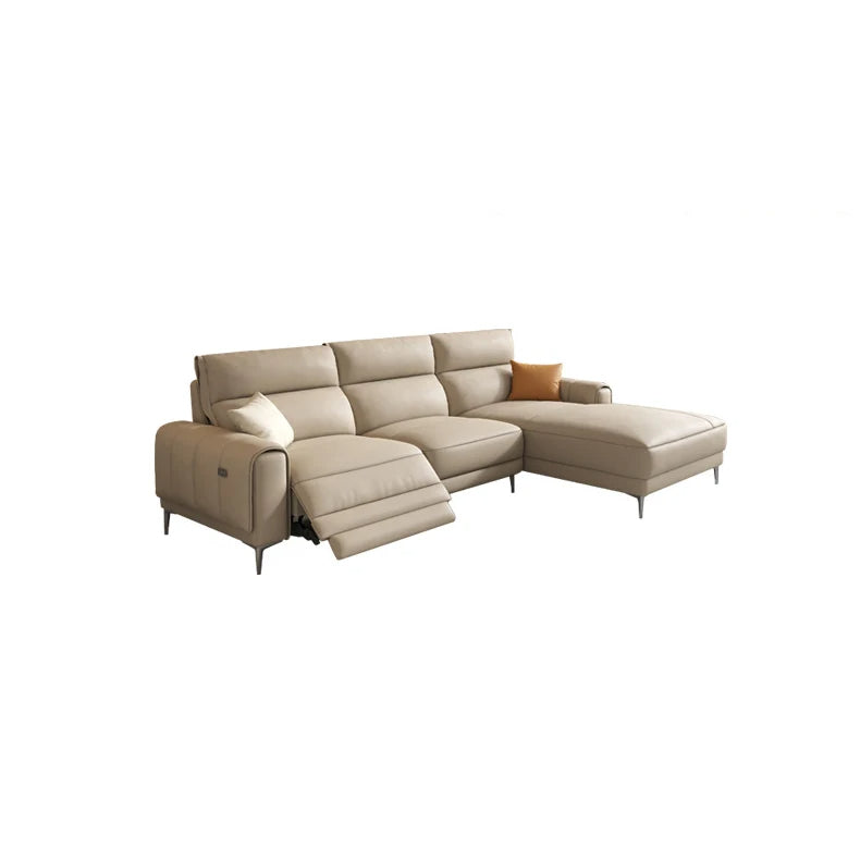 Italian Leather Sectional Sofa Set with Recliner - GraffitiWallArt