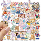 Duffy Bear and Ballet Rabbit Stickers Pack | Famous Bundle Stickers | Waterproof Bundle Stickers