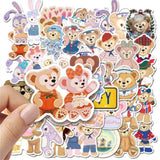 Duffy Bear and Ballet Rabbit Stickers Pack | Famous Bundle Stickers | Waterproof Bundle Stickers