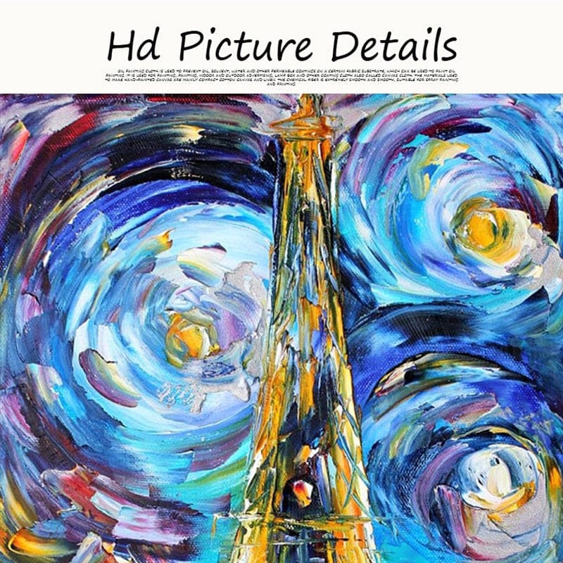 Eiffel Tower Of Paris Night Canvas Wall Art