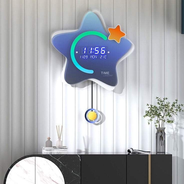 Electronic Star Wall Clock