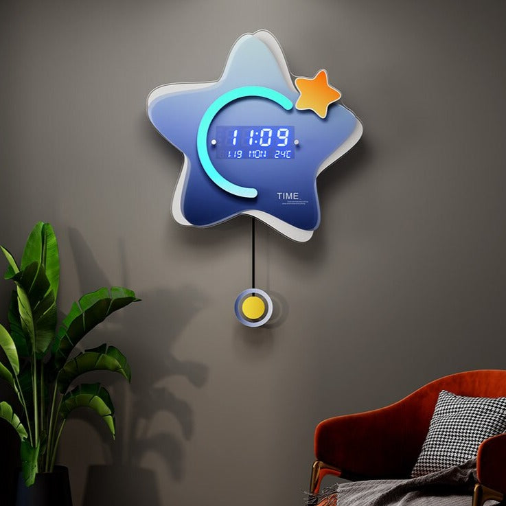 Electronic Star Wall Clock
