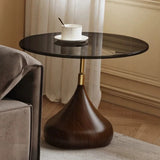 Elegant Sold Wood Corner Coffee Table with Storage