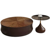 Elegant Sold Wood Corner Coffee Table with Storage