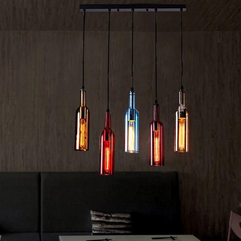 Elevate Your Decor with the Wine Bottle Creative LED Pendant Light