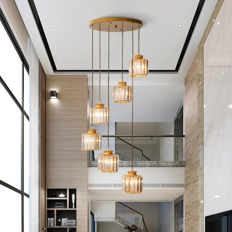 Elevate Your Space with the Acrylic Crystal Staircase Chandelier Lighting