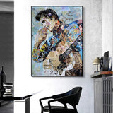 Elvis Presley Chanteur Portrait Abstrait Magazine Wall Art