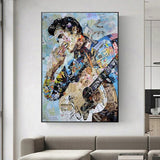 Elvis Presley Singer Portrait Abstract Magazine Wall Art