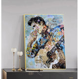 Elvis Presley Retrato de Cantante Arte Abstracto de Revista para Pared