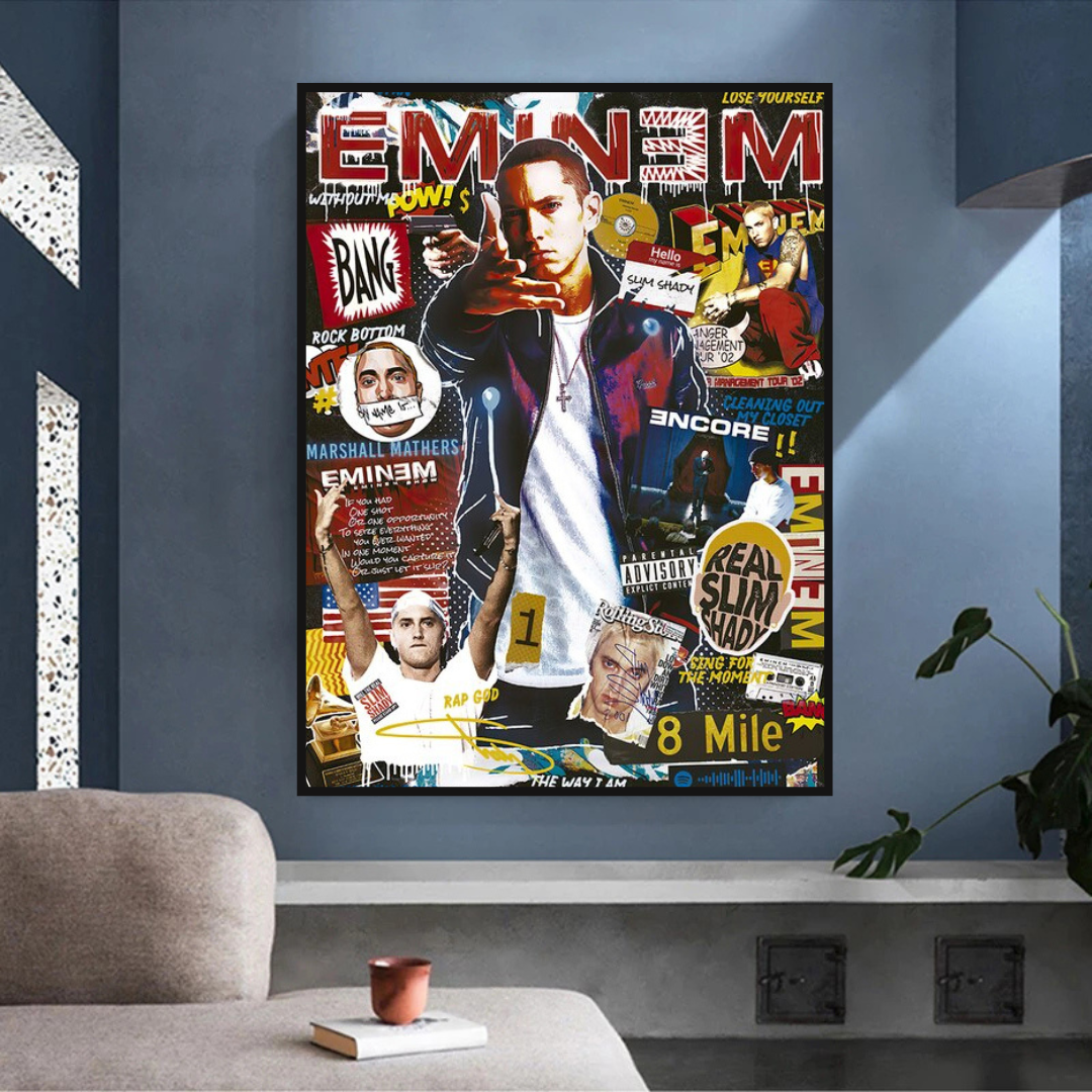 Eminem Singer Canvas Wall Hanging Art: Express Yourself