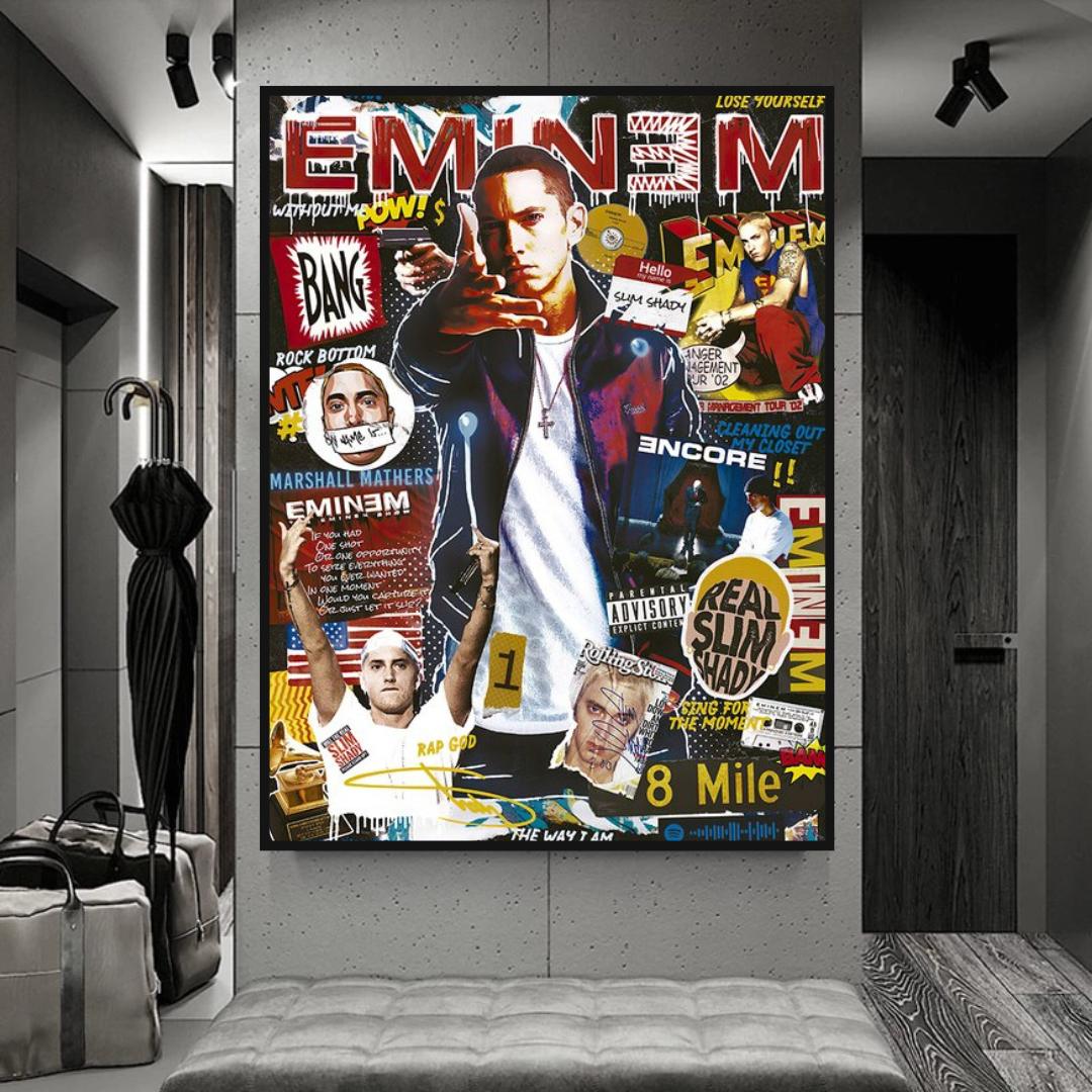 Eminem Singer Canvas Wall Hanging Art: Express Yourself