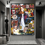 Eminem Singer Leinwand-Wandbehangkunst: Drücken Sie sich aus