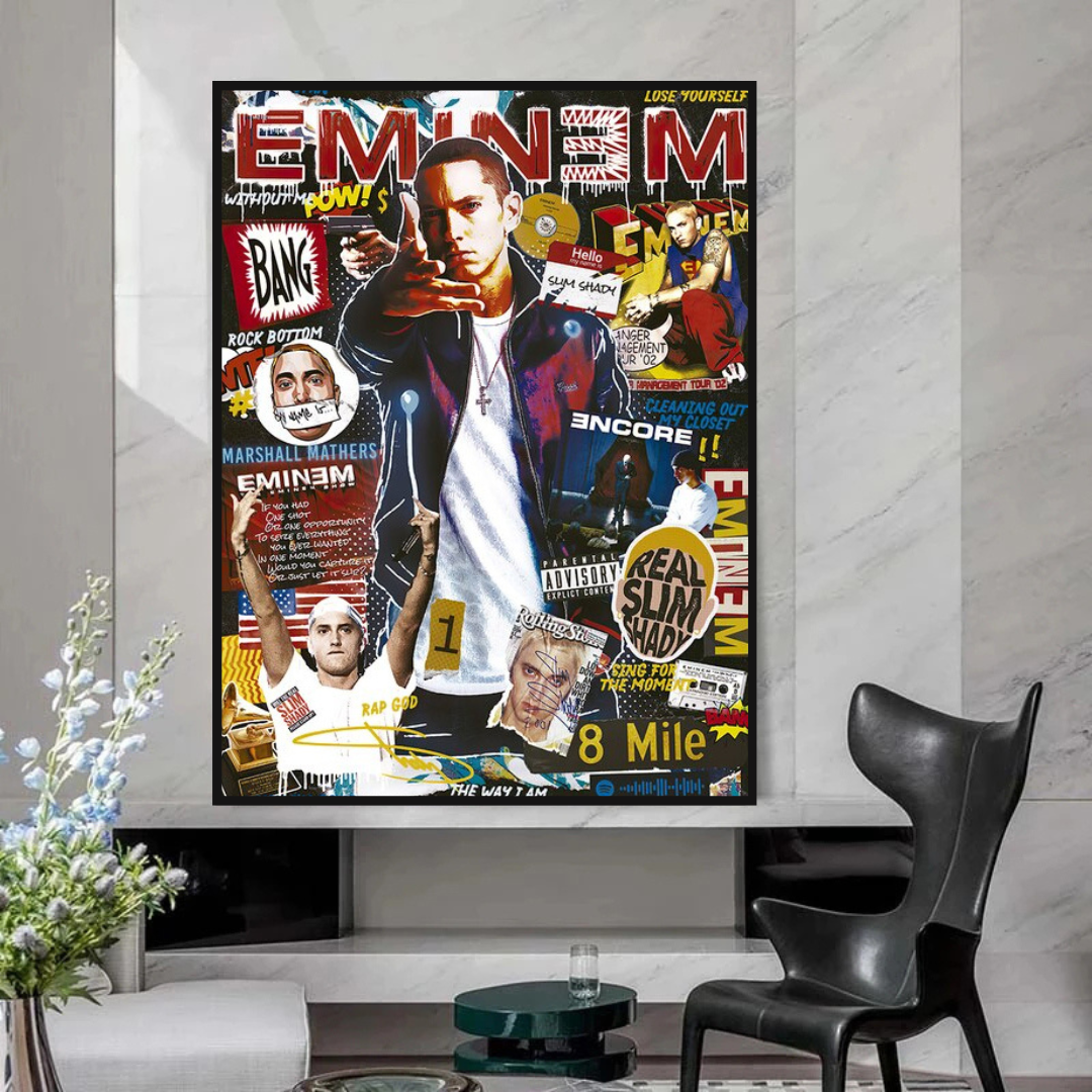 Eminem Singer Canvas Wall Hanging Art: Exprimez-vous