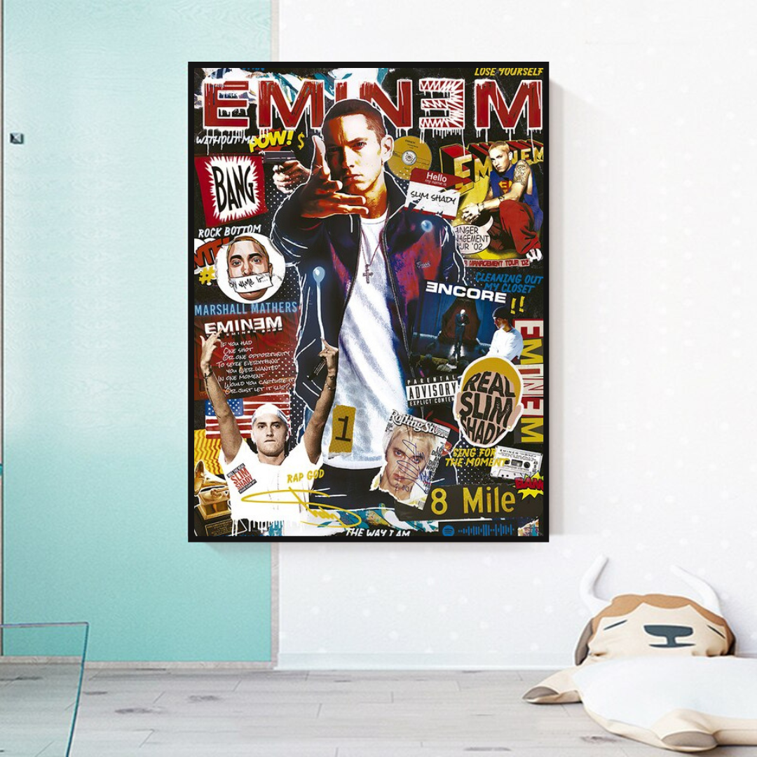 Eminem Singer Canvas Wall Hanging Art: Express Yourself