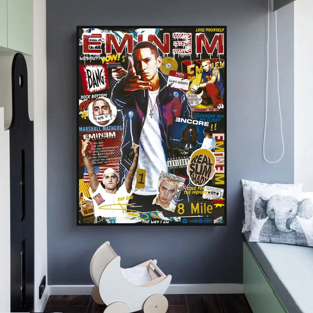 Eminem Singer Canvas Wall Hanging Art: Express Yourself