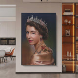 England Queen Wink Leinwand-Wandkunst