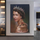 England Queen Wink Leinwand-Wandkunst