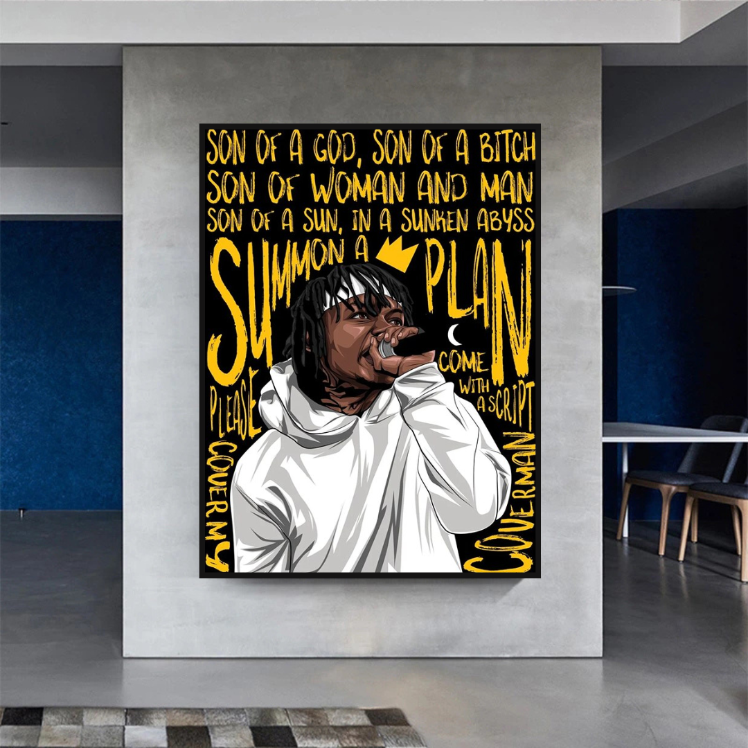 Famous Artist Rappers ART: Jid J.I.D Rapper Canvas Wall Art