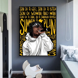 Célèbre artiste rappeurs ART : Jid JID rappeur toile Wall Art