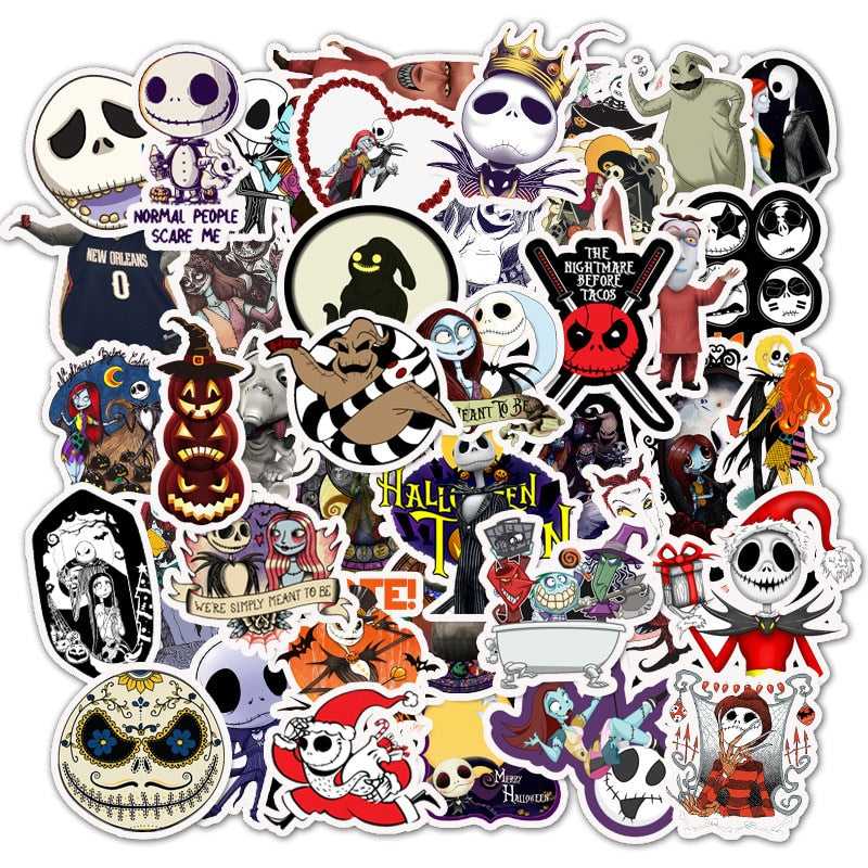 Nightmare Before Christmas Stickers Pack | Famous Bundle Stickers | Waterproof Bundle Stickers