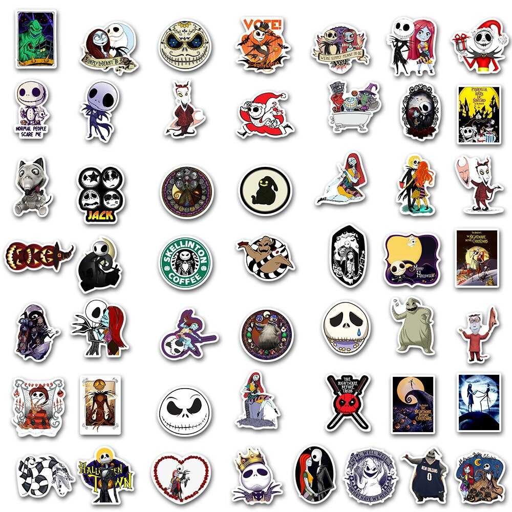 Nightmare Before Christmas Stickers Pack | Famous Bundle Stickers | Waterproof Bundle Stickers