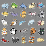 Cartoon Animal Stickers Pack | Famous Bundle Stickers | Waterproof Bundle Stickers