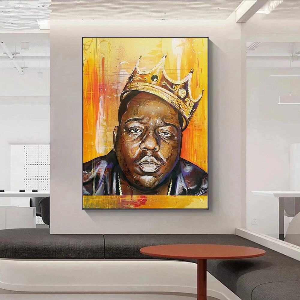 Célèbre chanteur de rappeur : Biggie Smalls Poster sur toile