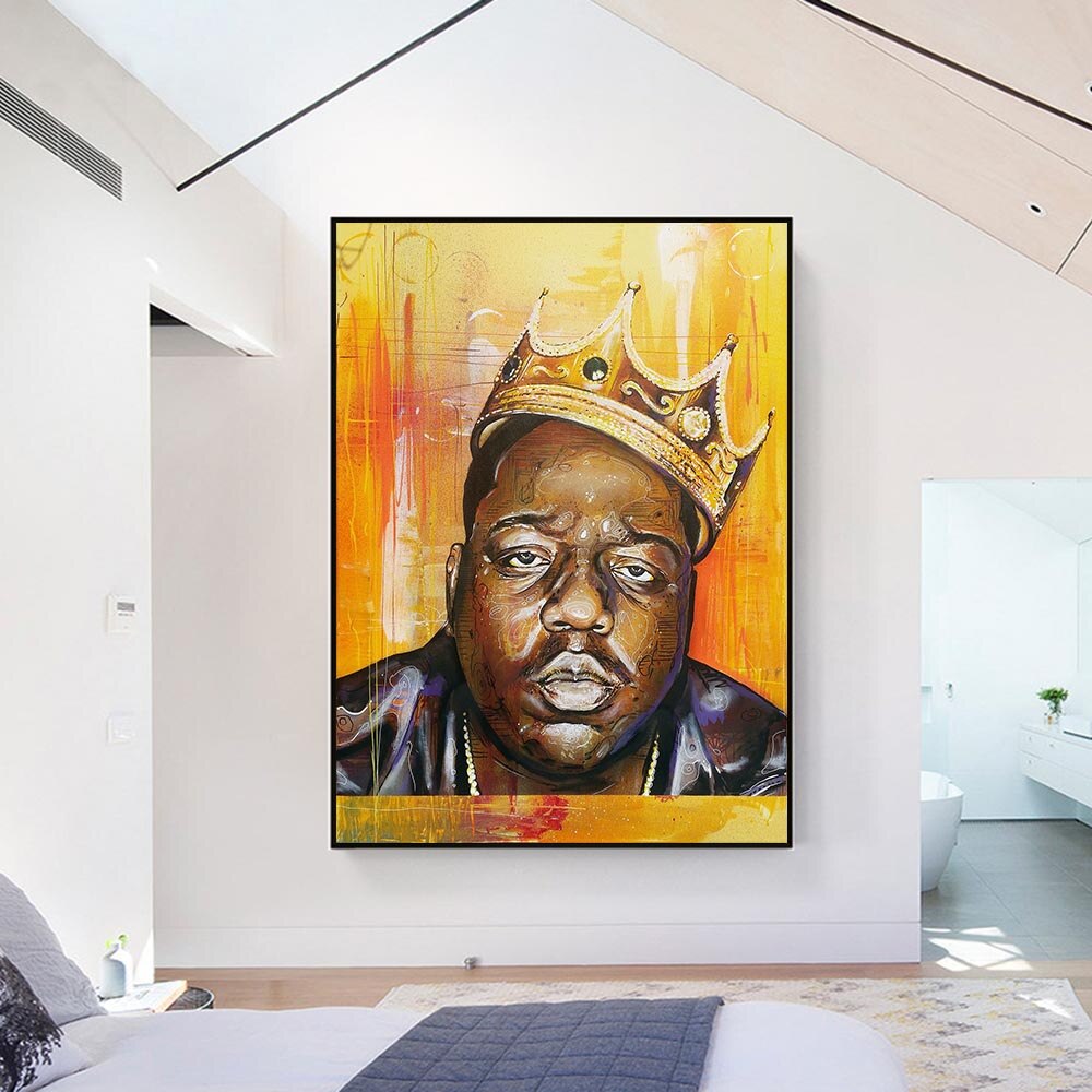 Póster de Lienzo de Artista Rapero Famoso: Biggie Smalls