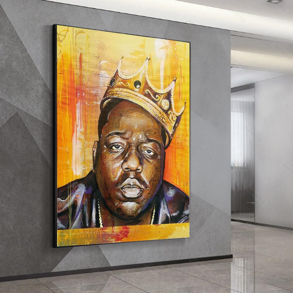 Póster de Lienzo de Artista Rapero Famoso: Biggie Smalls