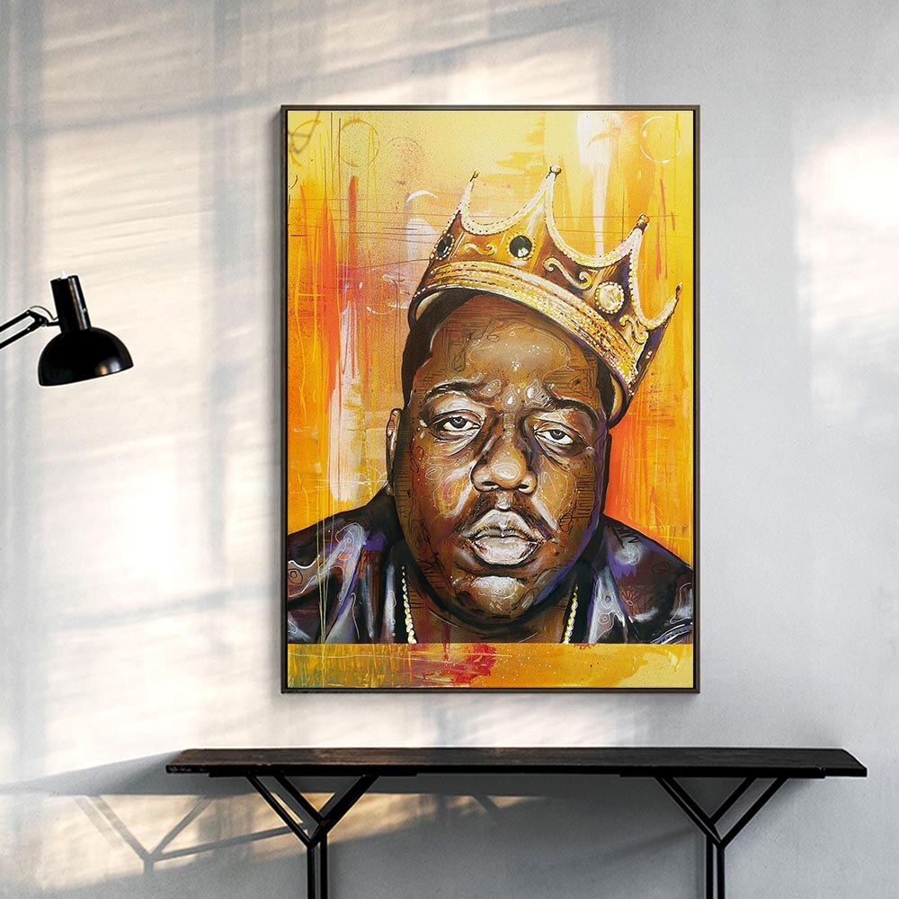 Póster de Lienzo de Artista Rapero Famoso: Biggie Smalls