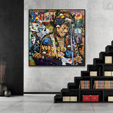 Famous Rock Star Voodoo Child Canvas Wall Art