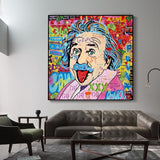 Famous Scientist Einstein Canvas Wall Art