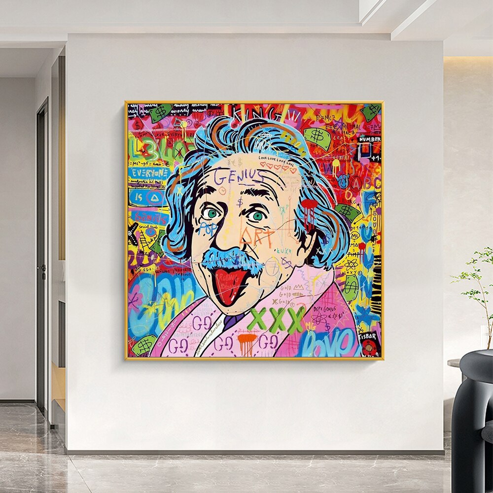 Famous Scientist Einstein Canvas Wall Art