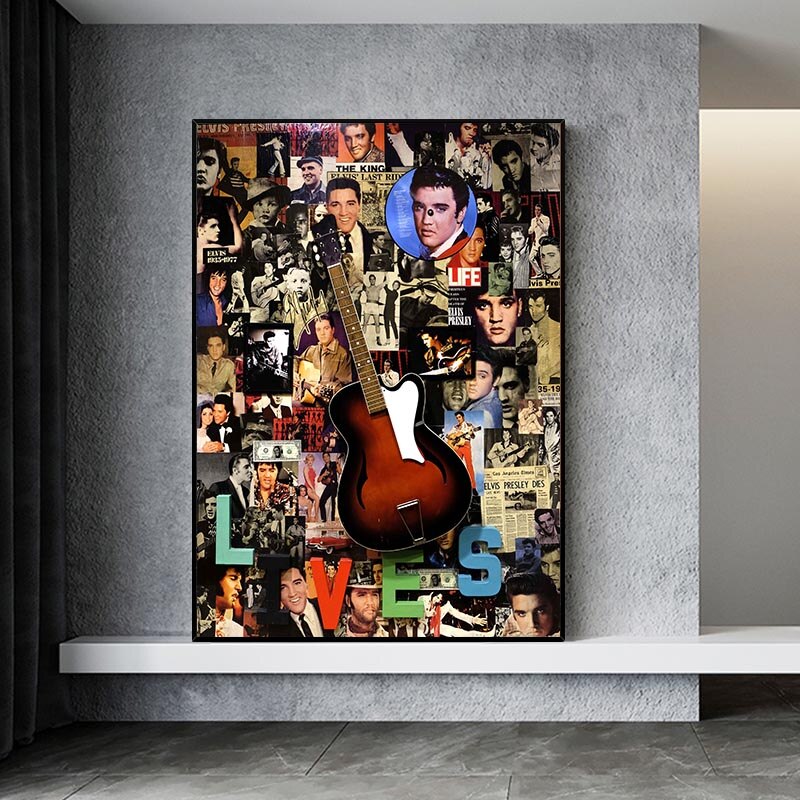 Famous Singer Elvis Canvas Wall Art